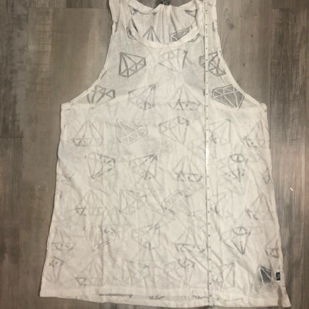 NWT Terez Burnedout diamond racerback tank. Size Large